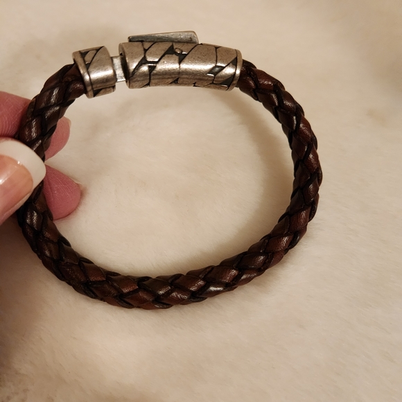 Phillip Gavriel Silver & rich Leather 8mm Bracelet. Perfect for Christmas! - Picture 5 of 7